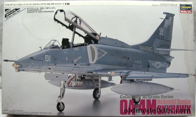 Hasegawa 1/32 McDonnell Douglas OA-4M Skyhawk - US Marines H & MS-12 Outlaws (markings for two different aircraft), CH6 plastic model kit